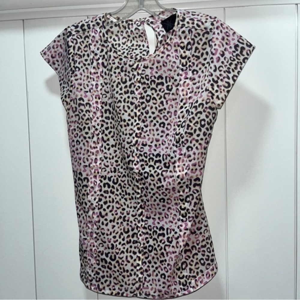 Kardashian Kollection Animal Print Pink Sleeveless Top . Size XS. EUC